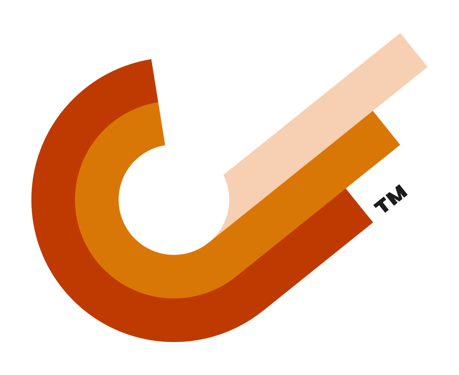 Slingshot mark alone, full color with Carbon trademark symbol, for light surfaces